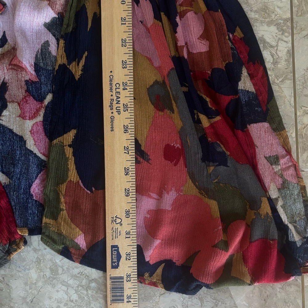 Boho Floral Print Kimono – Lightweight Flowy Open Front - Picture 8 of 8